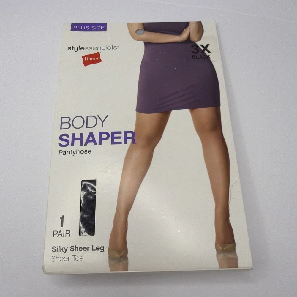 Body Shaper Pantyhose, 1 pair (US, Alpha, 3X-Large, Regular, Regular, Black)